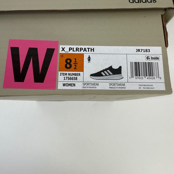 Adidas X PLRPATH Women's Black White Cloudfoam Running Shoes Sneakers Size 8.5 - Picture 7 of 8
